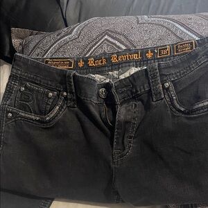 Rock Revival Charcoal Straight Jeans